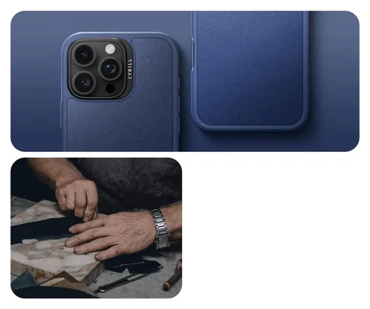Spigen Cyrill Kajuk Apple iPhone 16 Pro Max Hoesje MagSafe Back Cover Blauw afbeelding 8