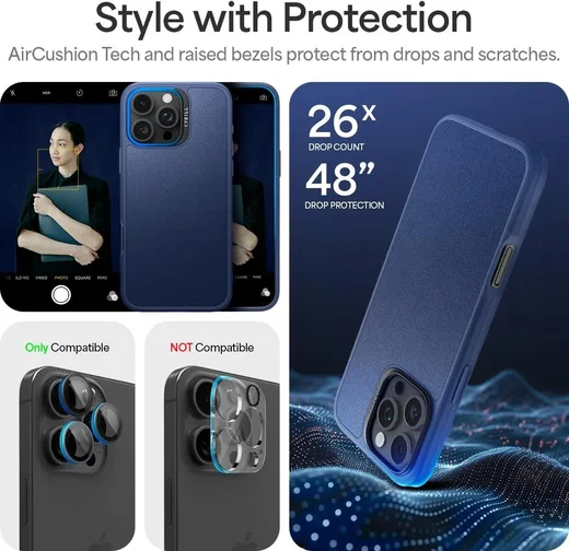 Spigen Cyrill Kajuk Apple iPhone 16 Pro Max Hoesje MagSafe Back Cover Blauw afbeelding 6