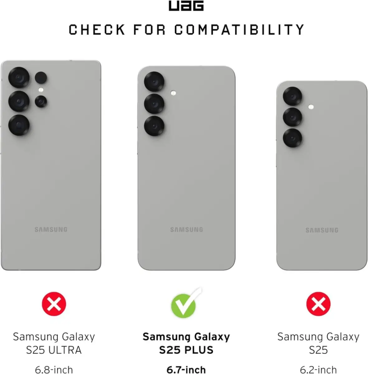 Urban Armor Gear Pathfinder Samsung Galaxy S25 Plus Hoesje Back Cover Zwart afbeelding 3