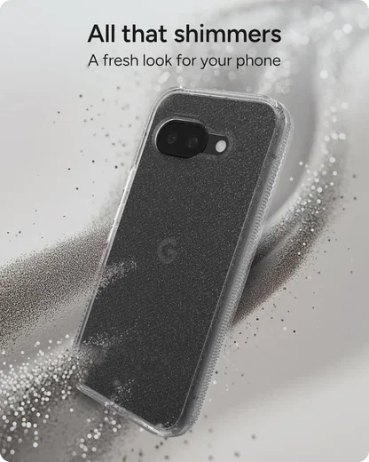 ZAGG Milan Google Pixel 9a Hoesje Grafeen Back Cover Glitter Transparant afbeelding 3