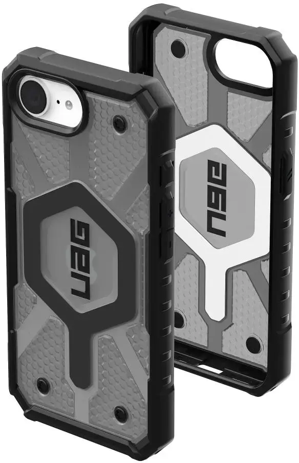 UAG Pathfinder Clear Apple iPhone 17e / 16e Hoesje MagSafe Back Cover Ash afbeelding 3