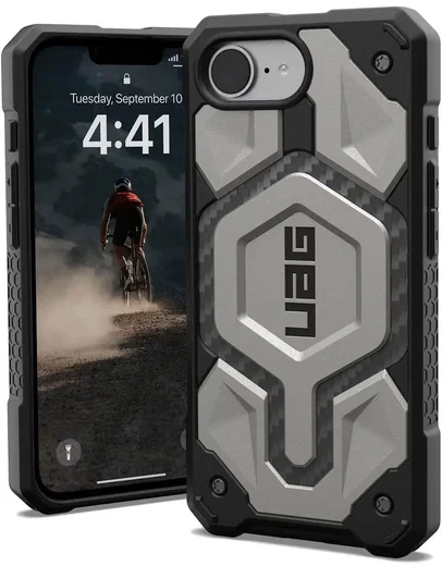 UAG Monarch Pro Apple iPhone 17e / 16e Hoesje MagSafe Back Cover Titanium afbeelding 1