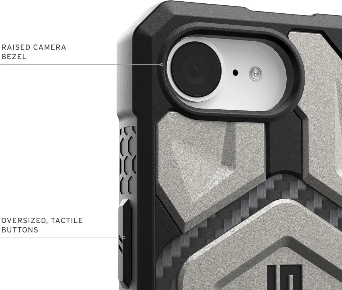 UAG Monarch Pro Apple iPhone 17e / 16e Hoesje MagSafe Back Cover Titanium afbeelding 10