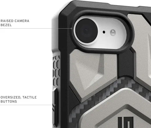 UAG Monarch Pro Apple iPhone 17e / 16e Hoesje MagSafe Back Cover Titanium afbeelding 10