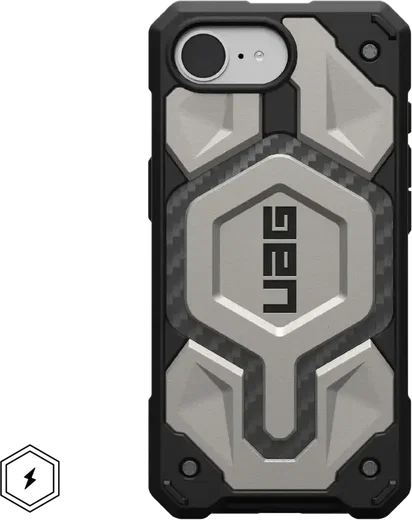 UAG Monarch Pro Apple iPhone 17e / 16e Hoesje MagSafe Back Cover Titanium afbeelding 2