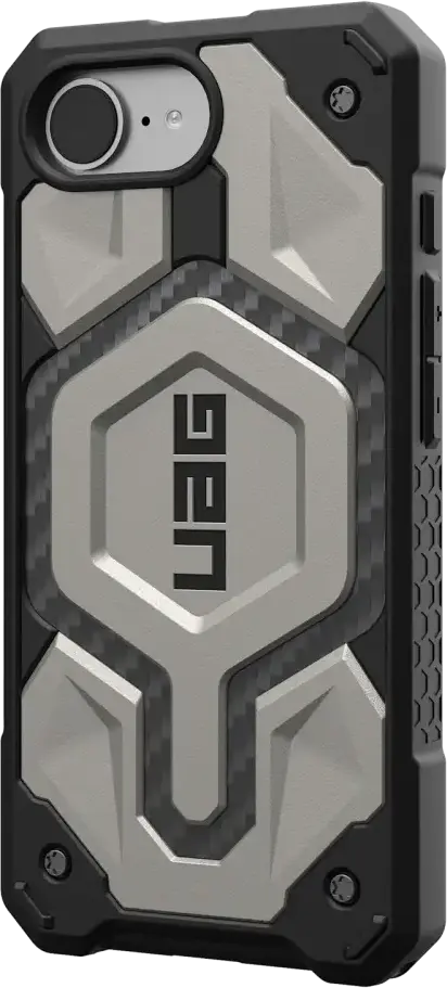UAG Monarch Pro Apple iPhone 17e / 16e Hoesje MagSafe Back Cover Titanium afbeelding 5