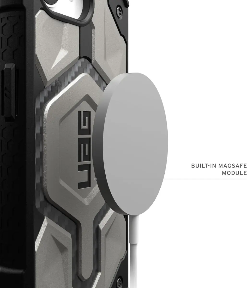 UAG Monarch Pro Apple iPhone 17e / 16e Hoesje MagSafe Back Cover Titanium afbeelding 8