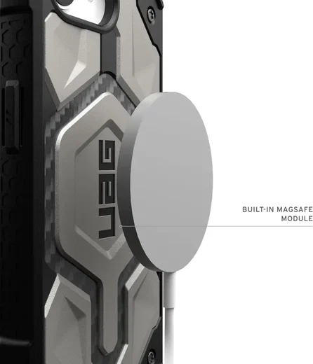UAG Monarch Pro Apple iPhone 17e / 16e Hoesje MagSafe Back Cover Titanium afbeelding 8