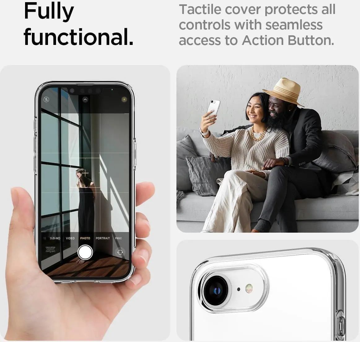 Spigen Liquid Crystal iPhone 17e / 16e Hoesje MagSafe Back Cover Transparant afbeelding 5