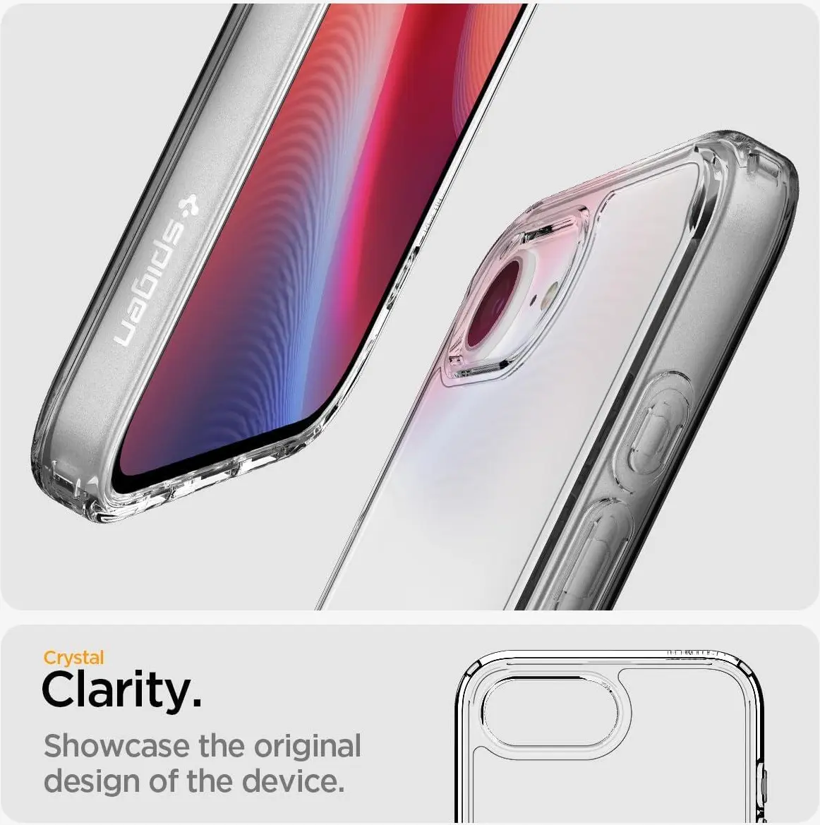 Spigen Ultra Hybrid Apple iPhone 17e / 16e Hoesje Back Cover Transparant afbeelding 3