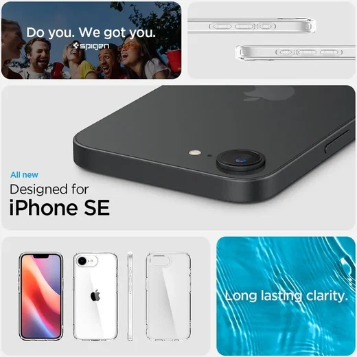 Spigen Ultra Hybrid Apple iPhone 17e / 16e Hoesje Back Cover Transparant afbeelding 4