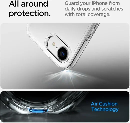 Spigen Ultra Hybrid Apple iPhone 17e / 16e Hoesje Back Cover Transparant afbeelding 5