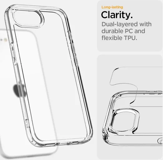 Spigen Ultra Hybrid Apple iPhone 17e / 16e Hoesje Back Cover Transparant afbeelding 6