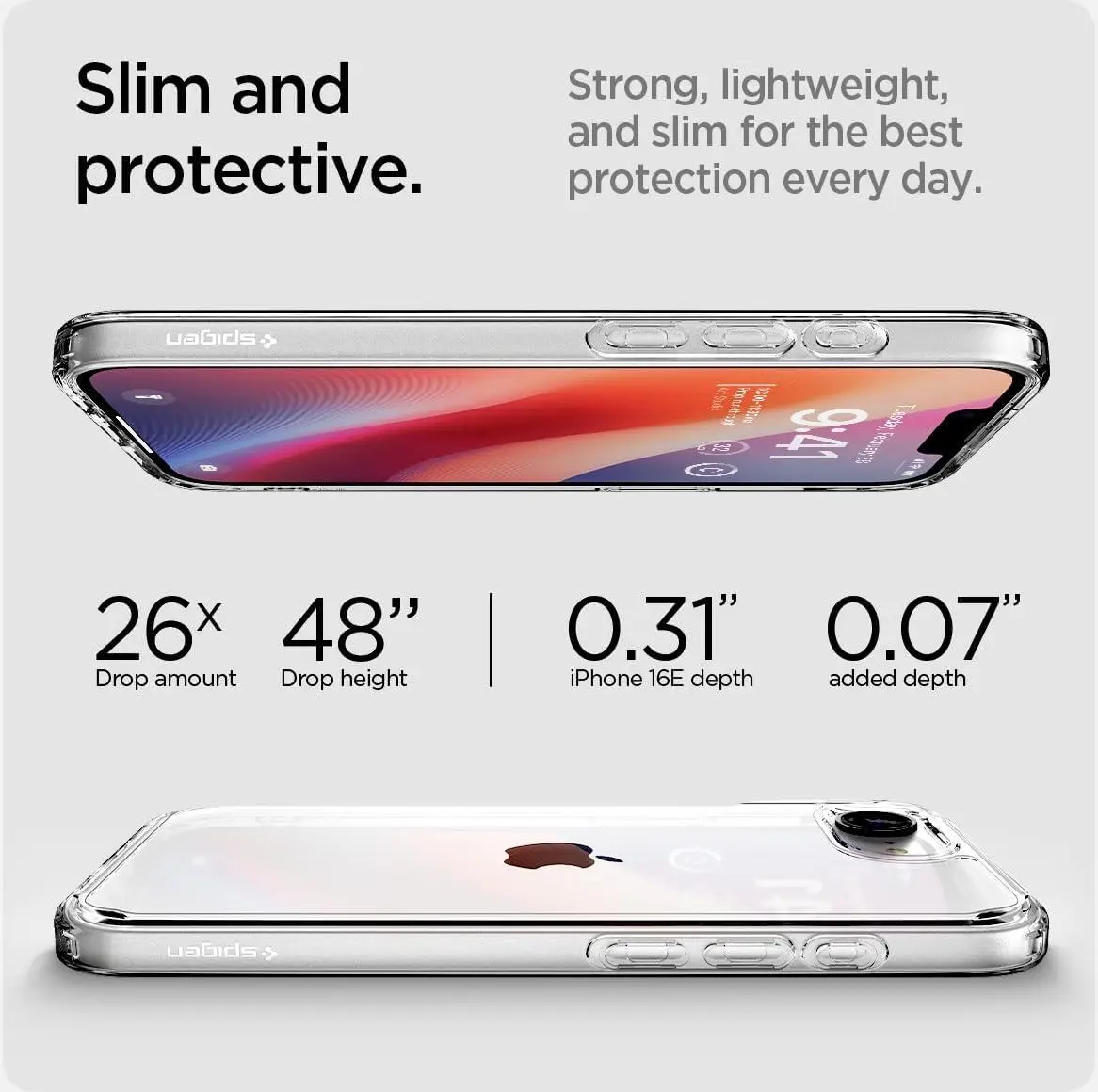 Spigen Ultra Hybrid Apple iPhone 17e / 16e Hoesje Back Cover Transparant afbeelding 7