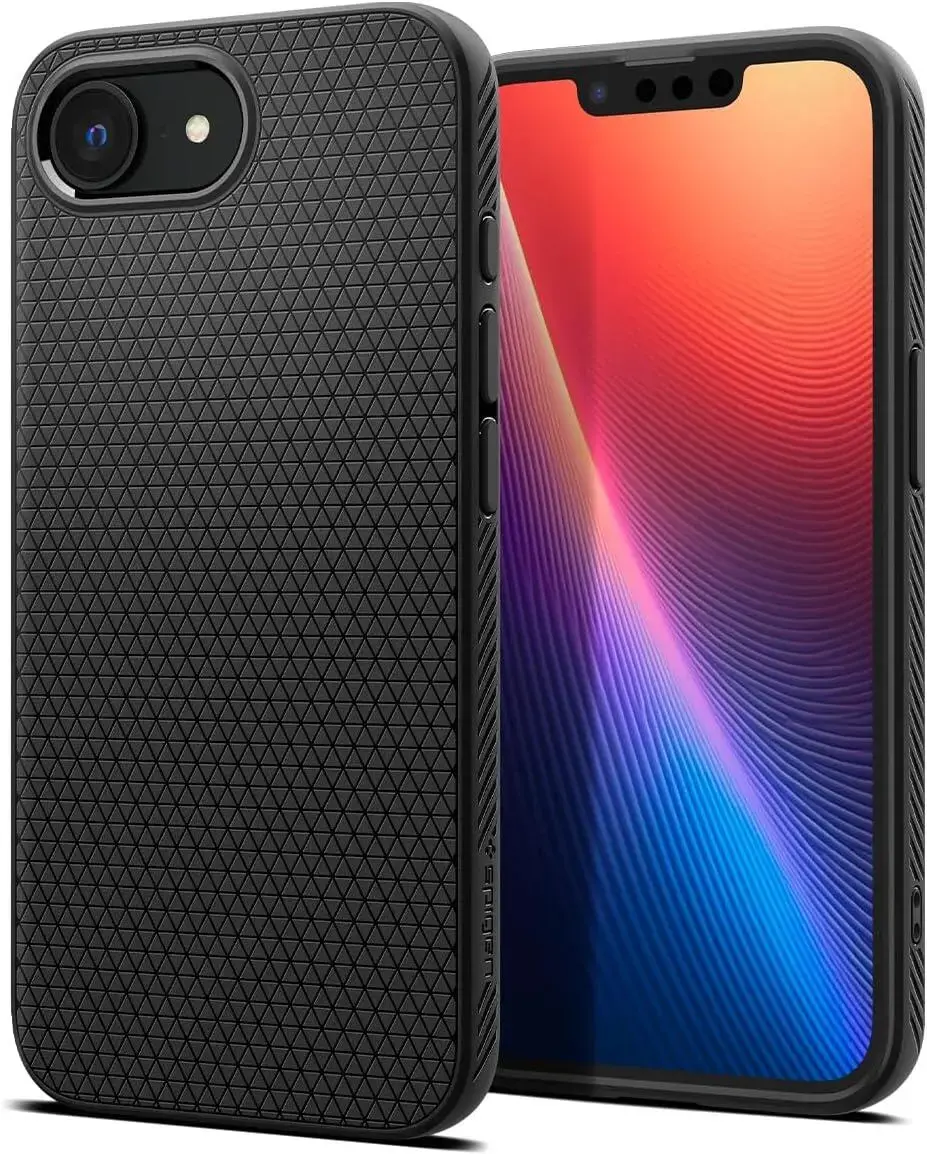 Spigen Liquid Air Apple iPhone 17e / 16e Hoesje Back Cover Zwart afbeelding 1