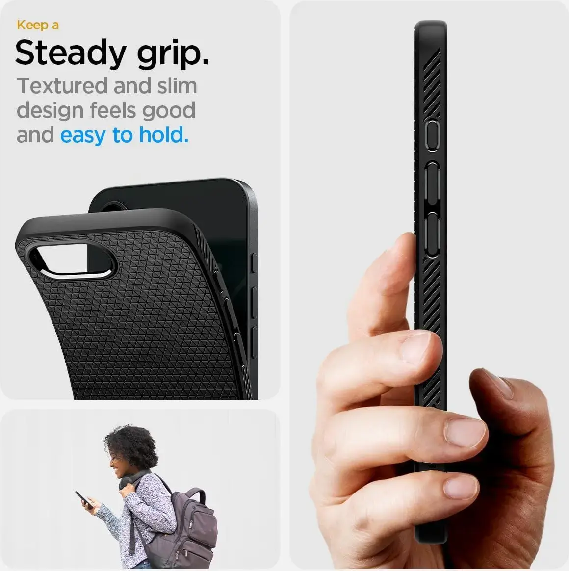 Spigen Liquid Air Apple iPhone 17e / 16e Hoesje Back Cover Zwart afbeelding 6