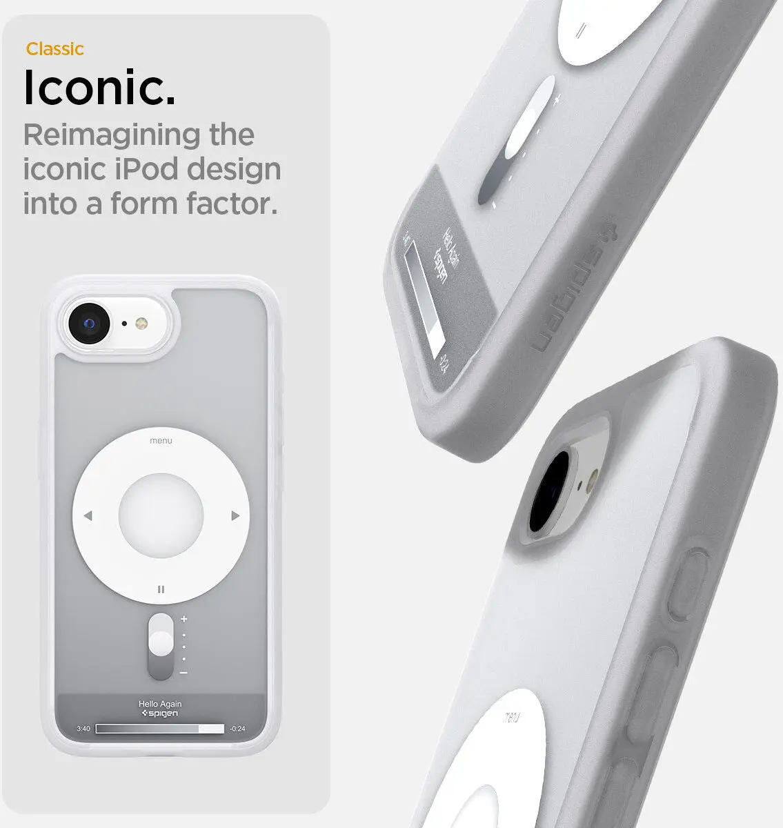 Spigen Ultra Hybrid MagFit Apple iPhone 17e / 16e Hoesje MagSafe Classic Zilver afbeelding 5