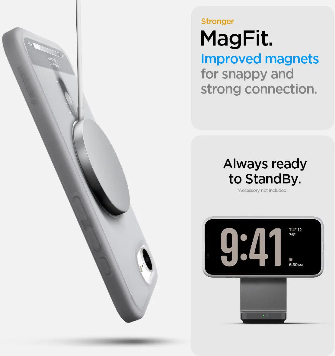 Spigen Ultra Hybrid MagFit Apple iPhone 17e / 16e Hoesje MagSafe Classic Zilver afbeelding 6