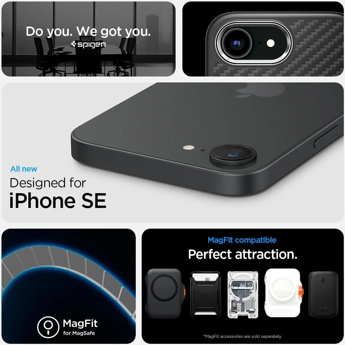 Spigen Enzo Aramid iPhone 16e Hoesje MagSafe Aramide Back Cover Zwart afbeelding 4