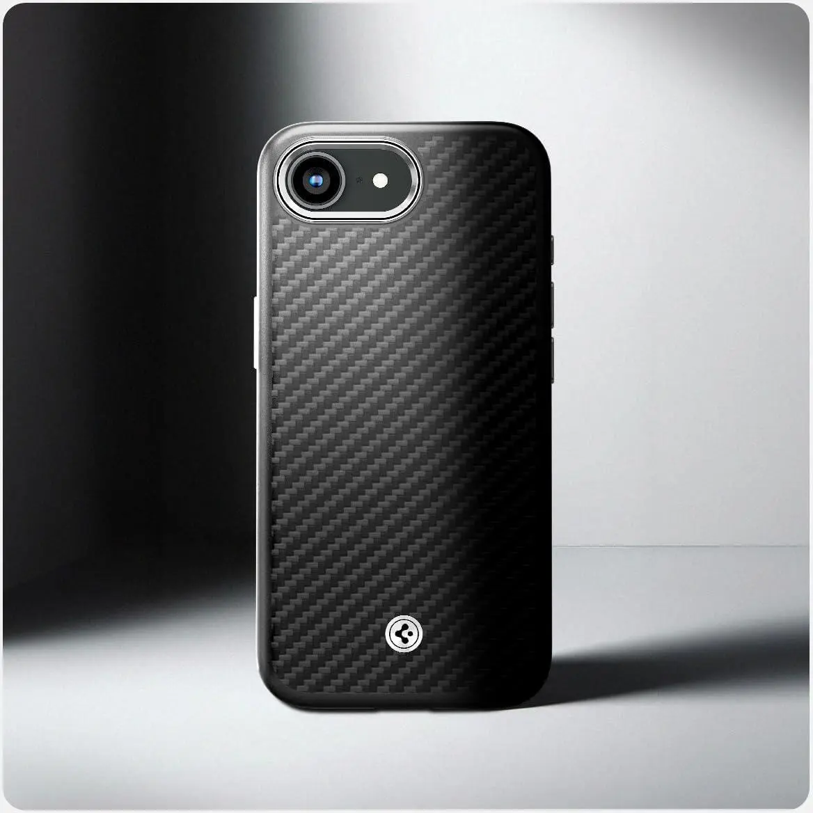 Spigen Enzo Aramid iPhone 16e Hoesje MagSafe Aramide Back Cover Zwart afbeelding 8