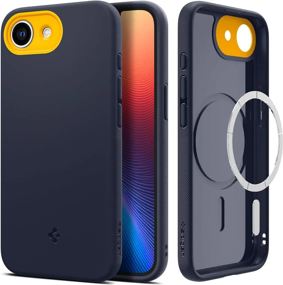 Spigen Nano Pop MagFit iPhone 17e / 16e Hoesje MagSafe Back Cover Navy afbeelding 1