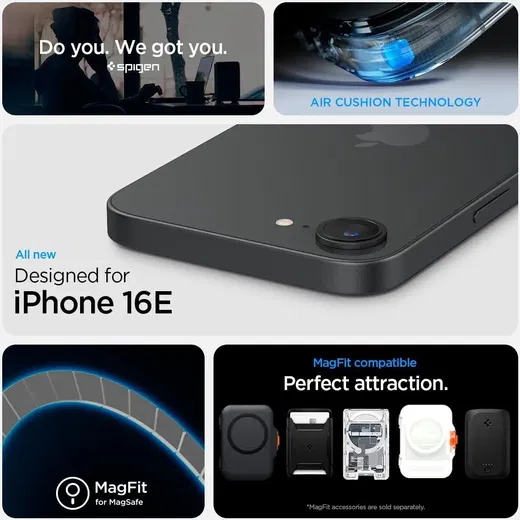 Spigen Ultra Hybrid S MagFit iPhone 16e Hoesje Back Cover Transparant afbeelding 5