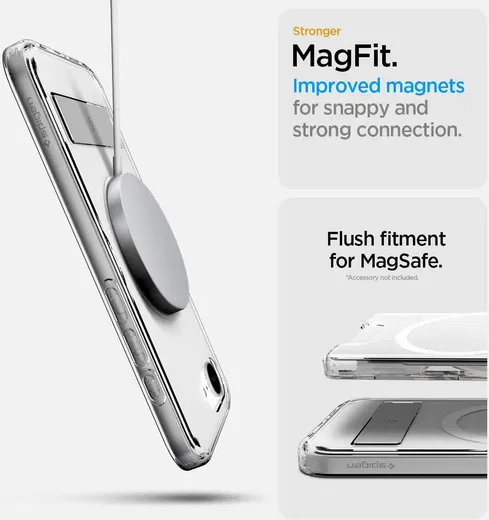 Spigen Ultra Hybrid S MagFit iPhone 16e Hoesje Back Cover Transparant afbeelding 9