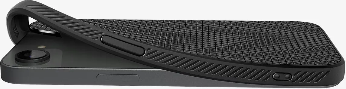 Spigen Liquid Air MagFit iPhone 16e Hoesje MagSafe Back Cover Matte Zwart afbeelding 8