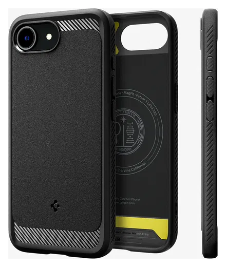 Spigen Rugged Armor MagFit Apple iPhone 16e Hoesje MagSafe Zwart afbeelding 11