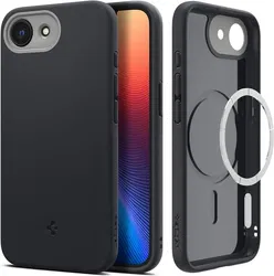 Spigen Nano Pop MagFit iPhone 16e Hoesje MagSafe Back Cover Zwart afbeelding