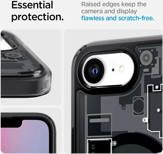 Spigen Ultra Hybrid MagFit iPhone 17e / 16e Hoesje MagSafe Zero One Zwart afbeelding 3