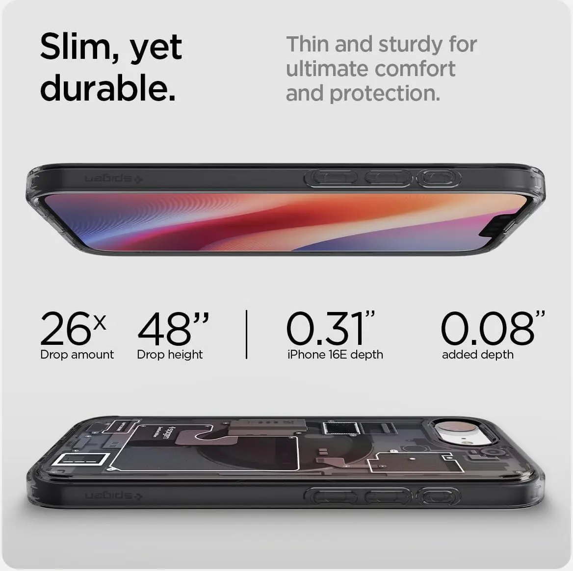 Spigen Ultra Hybrid MagFit iPhone 17e / 16e Hoesje MagSafe Zero One Zwart afbeelding 5