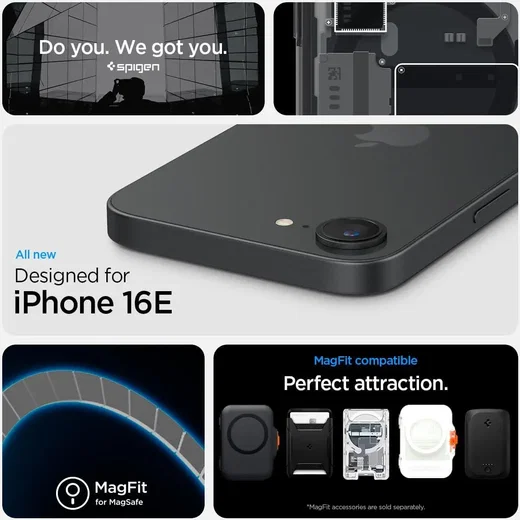 Spigen Ultra Hybrid MagFit iPhone 17e / 16e Hoesje MagSafe Zero One Zwart afbeelding 6