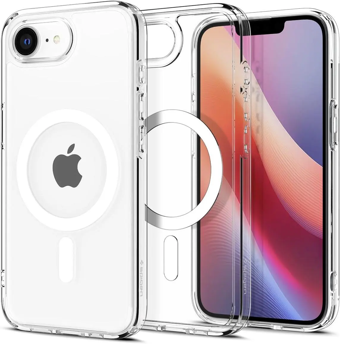 Spigen Ultra Hybrid MagFit iPhone 17e / 16e Hoesje MagSafe Transparant Wit afbeelding 1