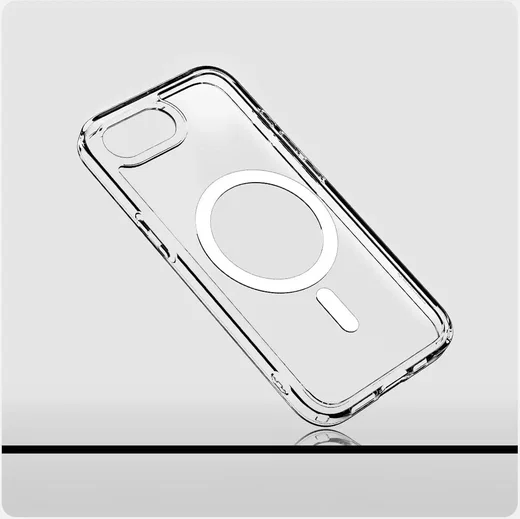 Spigen Ultra Hybrid MagFit iPhone 17e / 16e Hoesje MagSafe Transparant Wit afbeelding 6