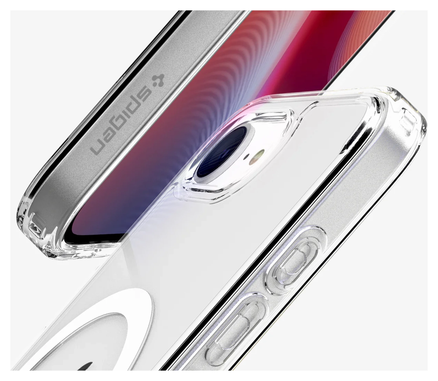 Spigen Ultra Hybrid MagFit iPhone 17e / 16e Hoesje MagSafe Transparant Wit afbeelding 9