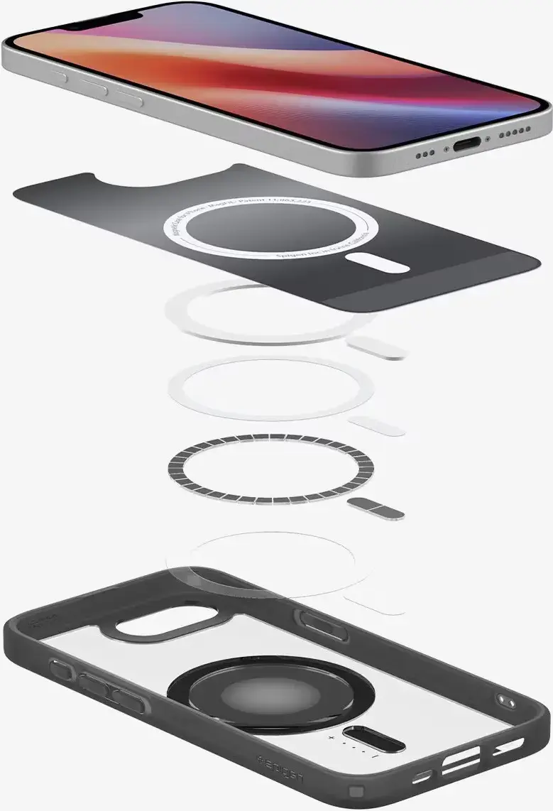 Spigen Ultra Hybrid MagFit Apple iPhone 17e / 16e Hoesje MagSafe Classic Zwart afbeelding 9