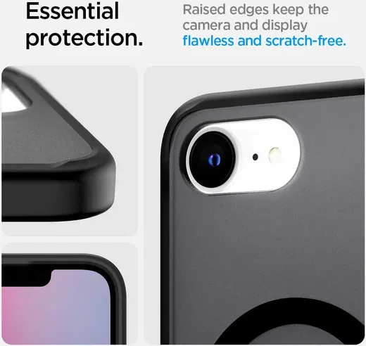 Spigen Ultra Hybrid S MagFit iPhone 16e Hoesje Back Cover Frost Zwart afbeelding 8