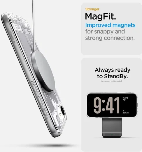 Spigen Ultra Hybrid MagFit Apple iPhone 17e / 16e Hoesje MagSafe Zero One Wit afbeelding 3