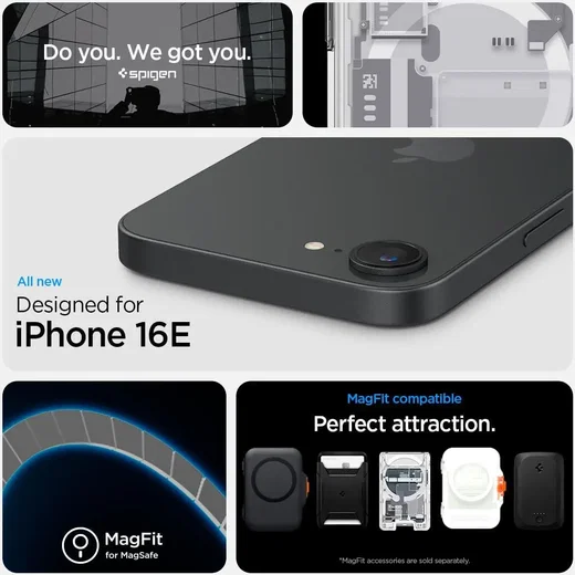 Spigen Ultra Hybrid MagFit Apple iPhone 17e / 16e Hoesje MagSafe Zero One Wit afbeelding 4