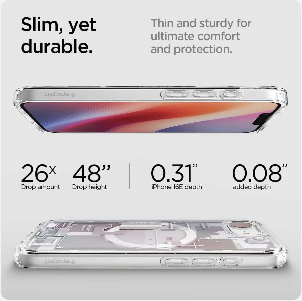 Spigen Ultra Hybrid MagFit Apple iPhone 17e / 16e Hoesje MagSafe Zero One Wit afbeelding 8