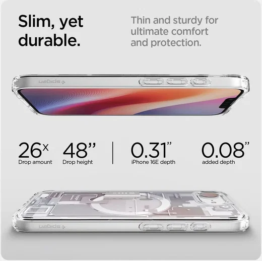 Spigen Ultra Hybrid MagFit Apple iPhone 17e / 16e Hoesje MagSafe Zero One Wit afbeelding 8