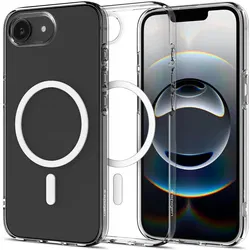 Spigen Crystal Flex MagFit iPhone 16e Hoesje MagSafe Transparant Wit afbeelding