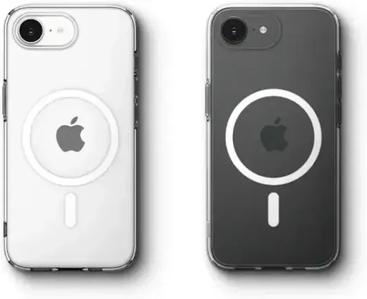 Spigen Crystal Flex MagFit iPhone 17e / 16e Hoesje MagSafe Transparant Wit afbeelding 6