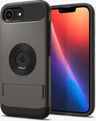 Spigen Slim Armor MagFit Apple iPhone 16e Hoesje MagSafe Gunmetal afbeelding