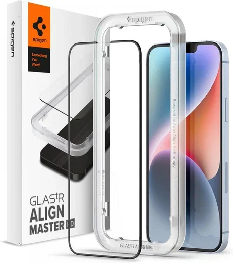 Spigen AlignMaster iPhone 17e / 16e/14/13/13 Pro Screen Protector afbeelding 1