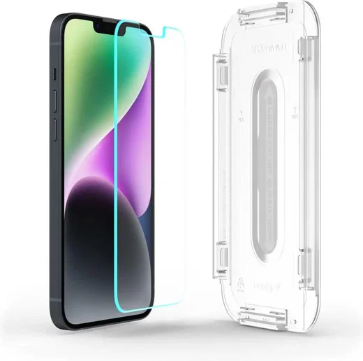 Spigen EZ Fit Glas.tR iPhone 17e / 16e/14/13/13 Pro HD Sensor Open afbeelding 5