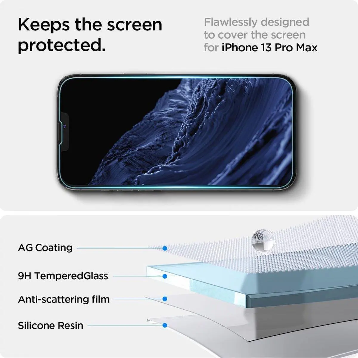 Spigen EZ Fit Glas.tR iPhone 17e / 16e/14/13/13 Pro HD Sensor Open afbeelding 7