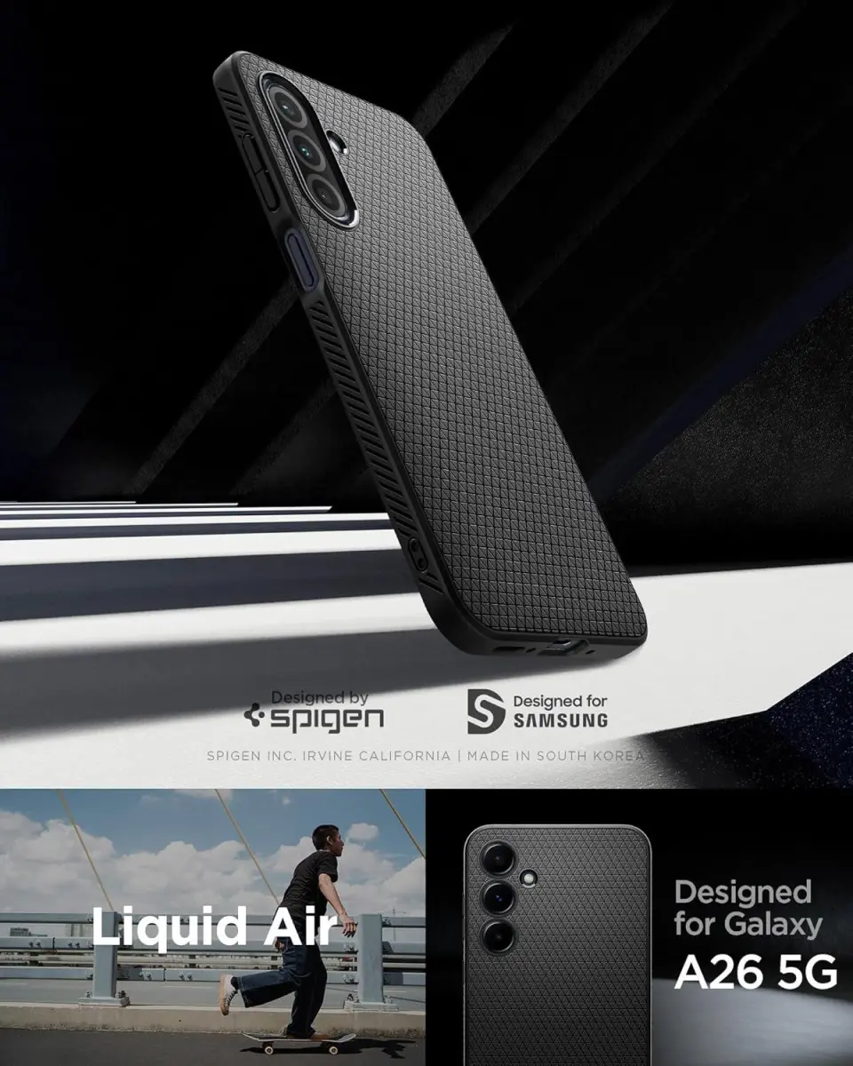 Spigen Liquid Air Samsung Galaxy A26 Hoesje Back Cover Zwart afbeelding 3
