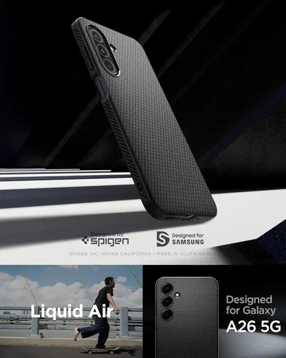 Spigen Liquid Air Samsung Galaxy A26 Hoesje Back Cover Zwart afbeelding 3